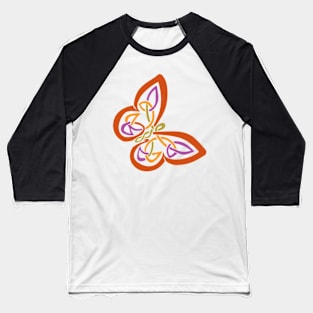 Abstract Butterfly Baseball T-Shirt